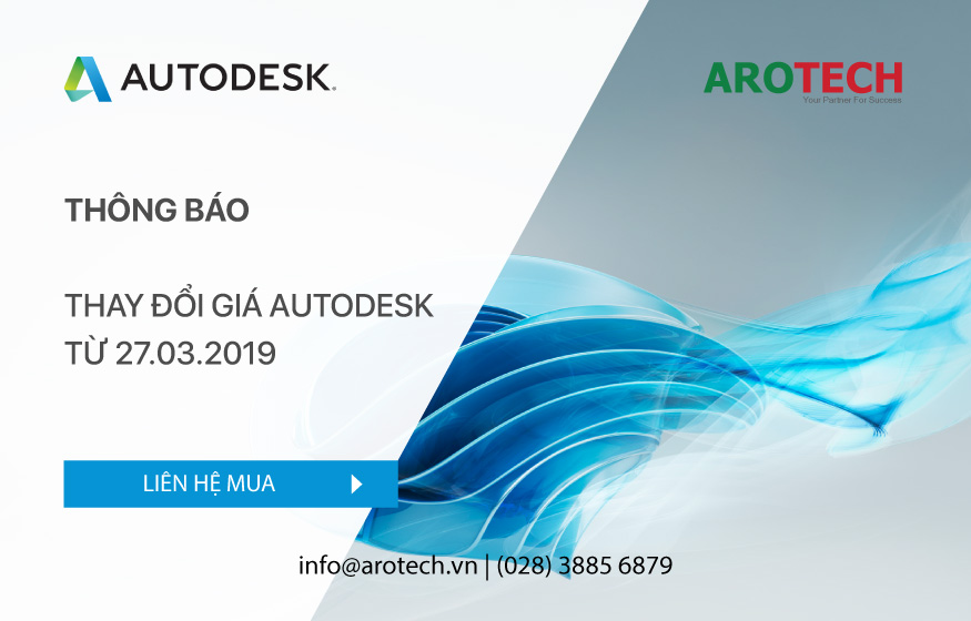 Thông báo thay đổi giá Autodesk từ 27.03.2019