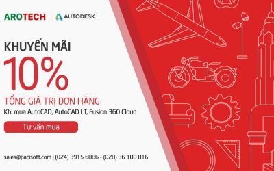 Khuyến mãi AutoCAD, AutoCAD LT, Fusion 360 Cloud đến ngày 24/10/2019