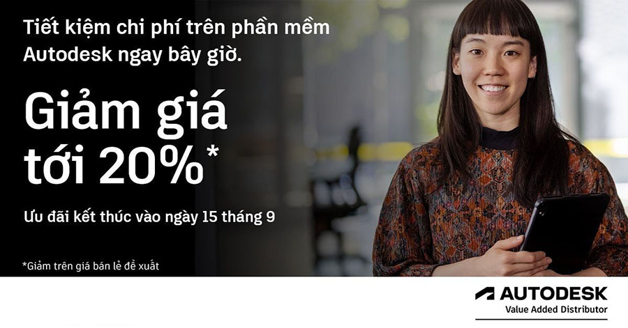 [Autodesk] Chương trình khuyến mãi FLASH PROMO – SALE tới 20% cho phần mềm AutoCAD