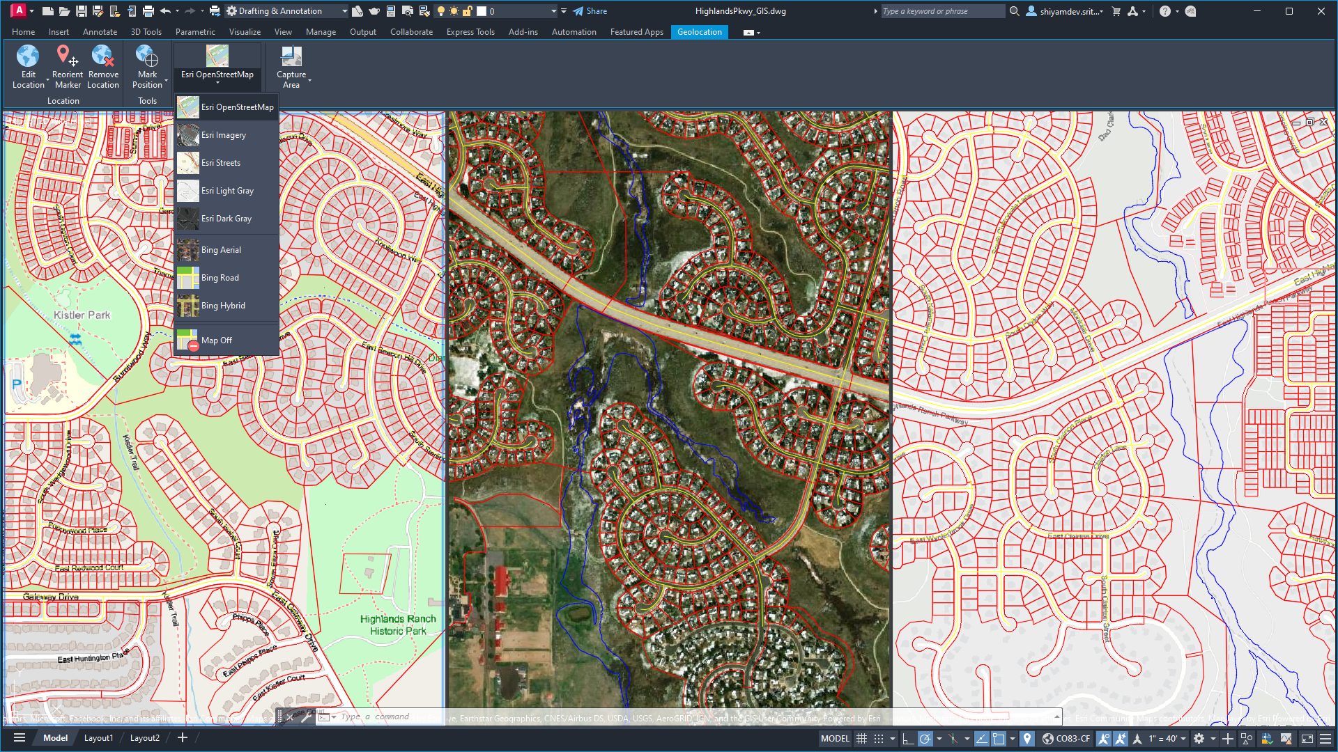 AutoCAD 2025 ArcGIS Basemap