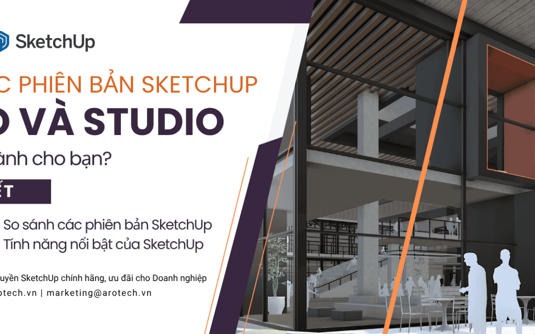 So sánh các phiên bản SketchUp: Go, Pro và Studio – Phiên bản nào dành cho bạn?
