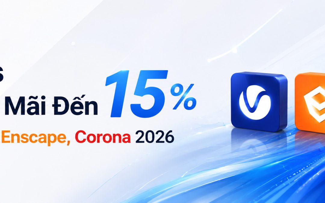 Chaos Khuyến Mãi Đến 15% Cho V-Ray, Enscape, Corona 2026