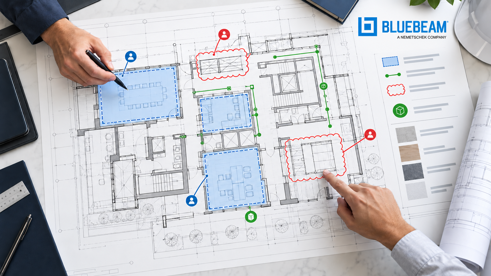 Minh họa phối hợp bản vẽ, đánh dấu PDF và đo bóc khối lượng với Bluebeam