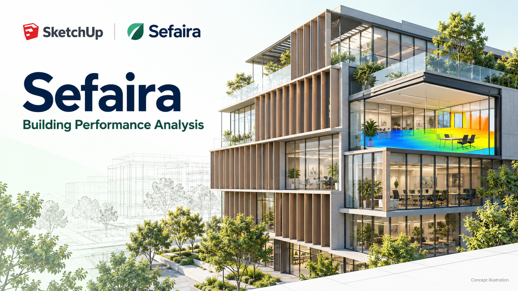 Sefaira và SketchUp – minh họa phân tích hiệu năng và ánh sáng tự nhiên của công trình